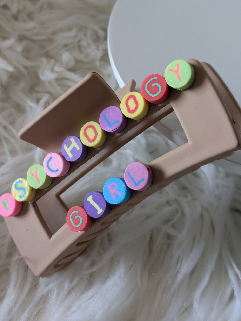 Psychology Girl Hair Clip Claw Style Handcrafted | NWT
